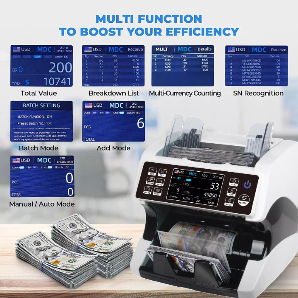 AL-920A Money Counter with Multi-Function – High-Efficiency Money Counting Machine