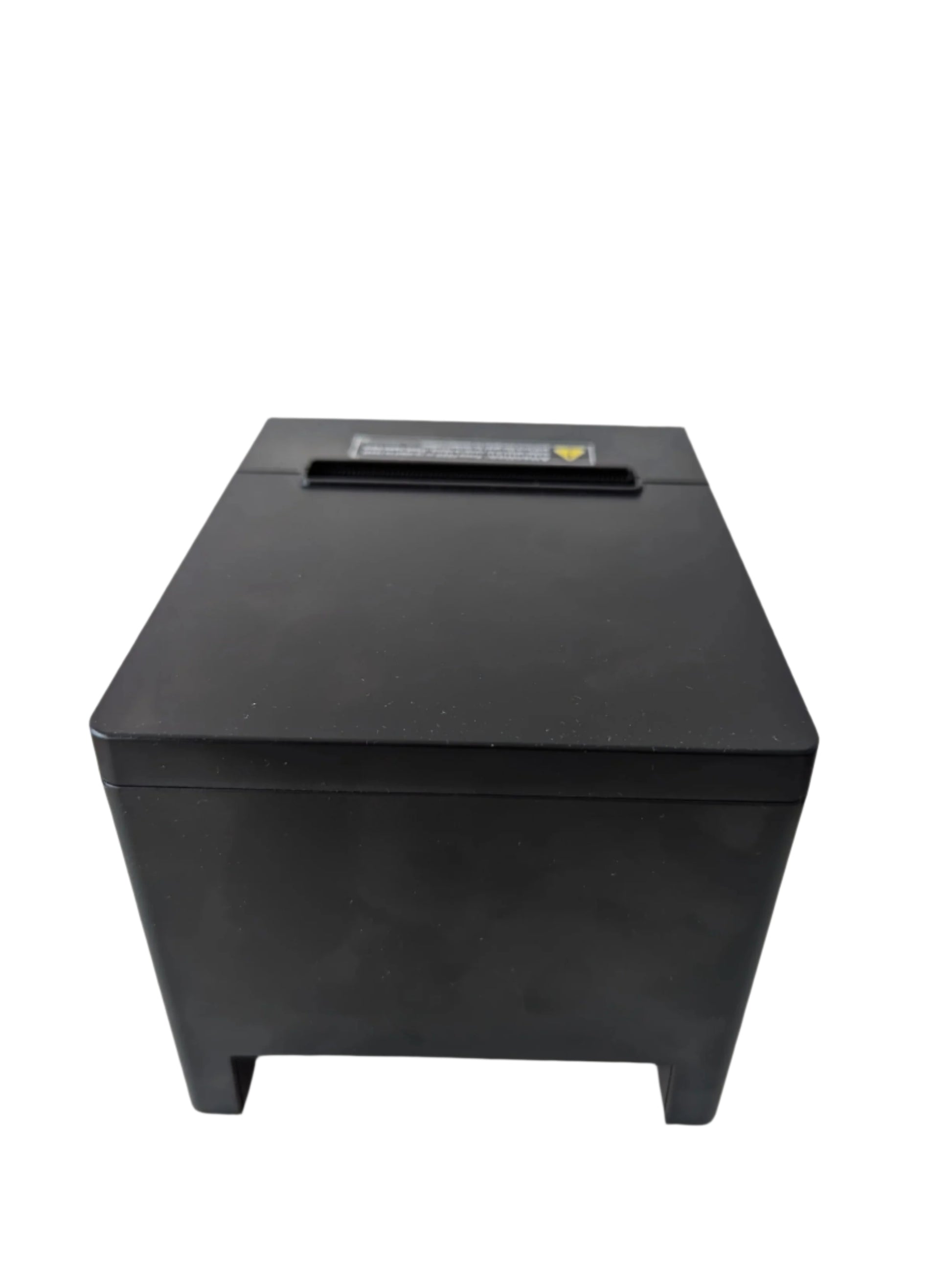 Black thermal receipt printer back view